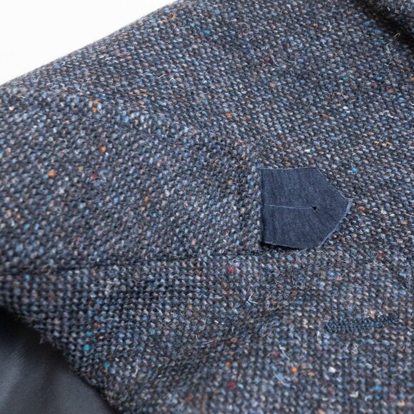 Vintage Tweed Sport Coat Wool Blazer Jacket Elbow Patches England 48 L Moores - Picture 8 of 16
